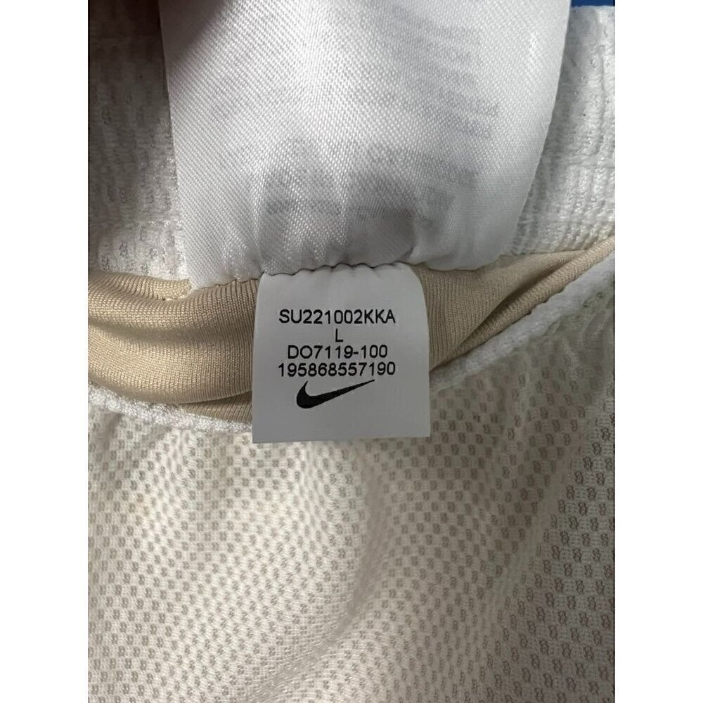 Nike Dri-Fit Tempo Girls 2-In-1 Training Shorts White/Beige Neon Green Accents L - Picture 7 of 9